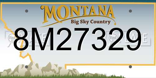 8M27329 Montana License Plate
