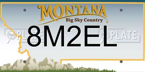 8M2EL Montana License Plate