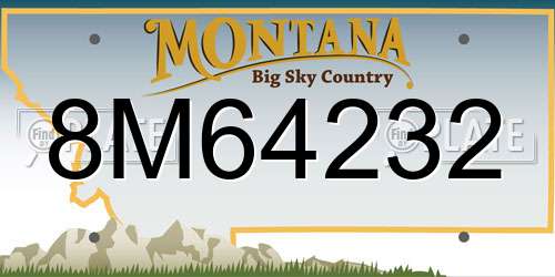 8M64232 Montana License Plate