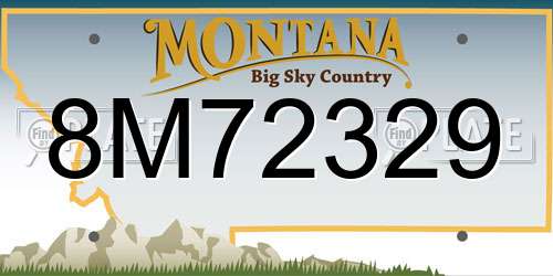 8M72329 Montana License Plate