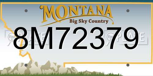 8M72379 Montana License Plate