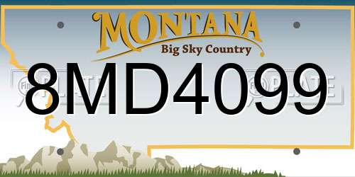 8MD4099 Montana License Plate