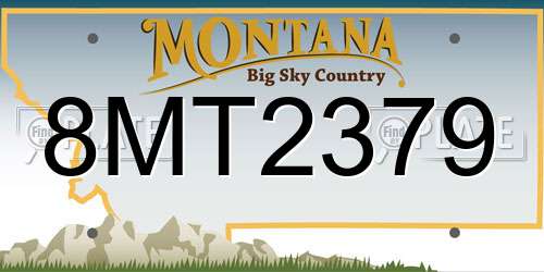 8MT2379 Montana License Plate