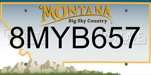 8MYB657 Montana License Plate