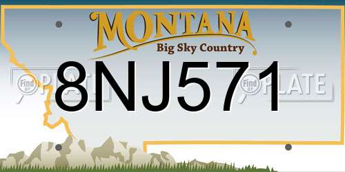 8NJ571 Montana License Plate