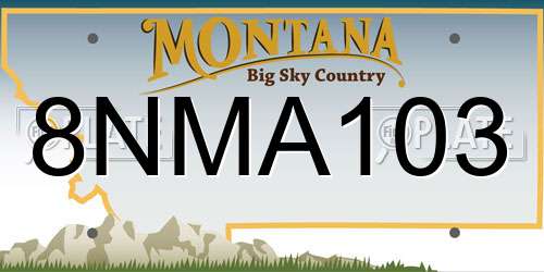 8NMA103 Montana License Plate