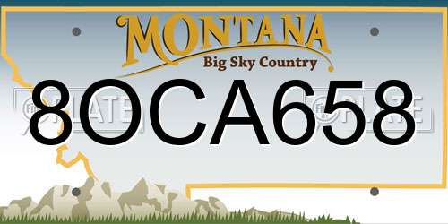 8OCA658 Montana License Plate