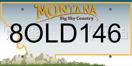 8OLD146 Montana License Plate