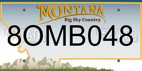 8OMB048 Montana License Plate