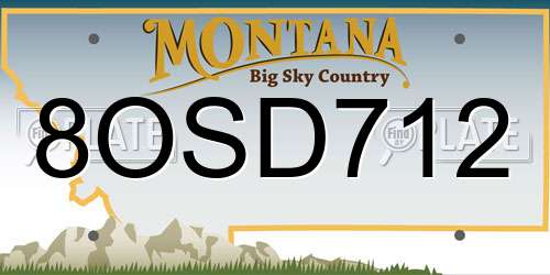 8OSD712 Montana License Plate