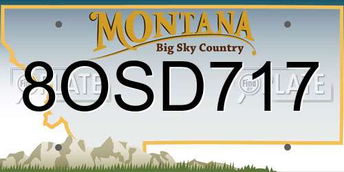 8OSD717 Montana License Plate