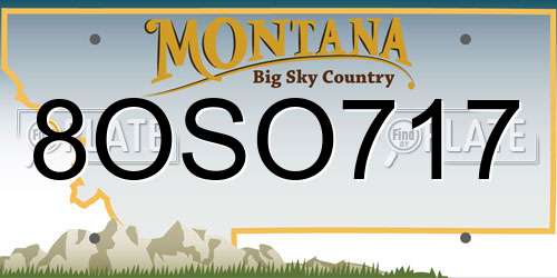 8OSO717 Montana License Plate