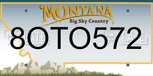 8OTO572 Montana License Plate