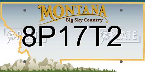 8P17T2 Montana License Plate