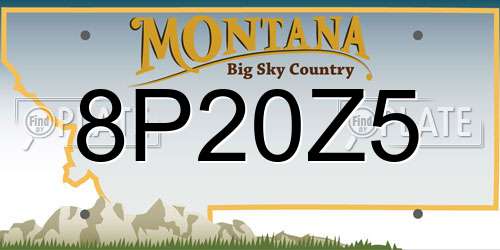 8P20Z5 Montana License Plate