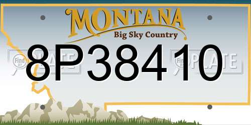 8P38410 Montana License Plate