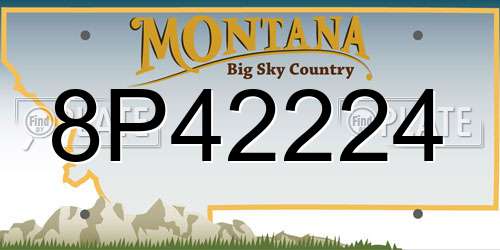 8P42224 Montana License Plate