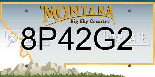 8P42G2 Montana License Plate