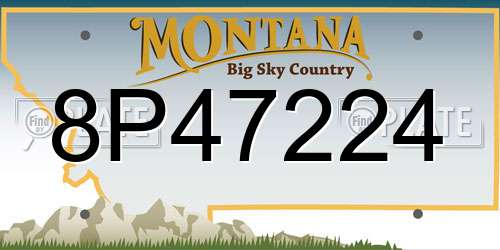 8P47224 Montana License Plate
