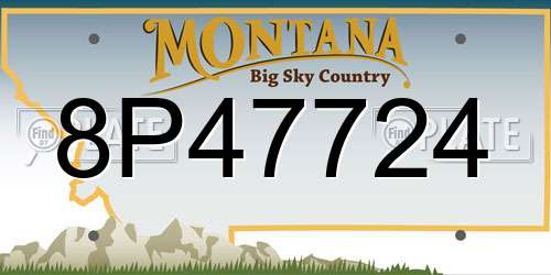 8P47724 Montana License Plate