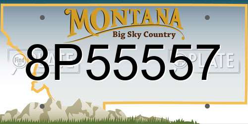 8P55557 Montana License Plate