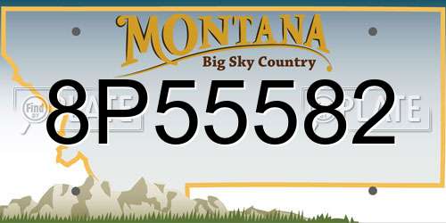 8P55582 Montana License Plate