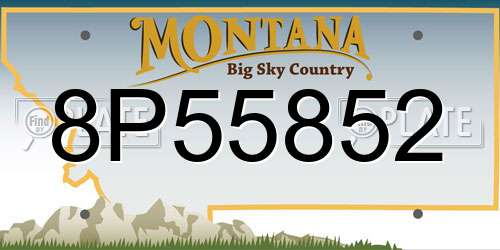 8P55852 Montana License Plate