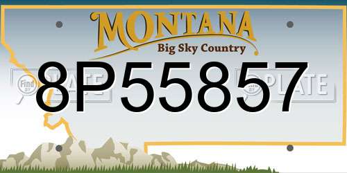 8P55857 Montana License Plate