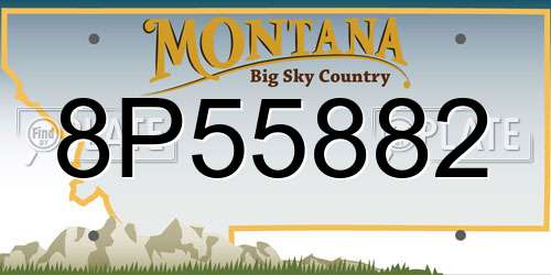 8P55882 Montana License Plate