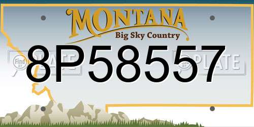 8P58557 Montana License Plate