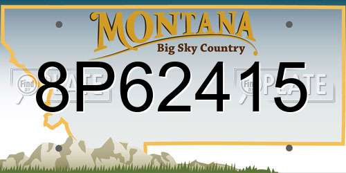 8P62415 Montana License Plate
