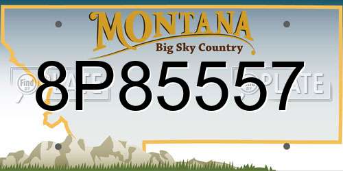 8P85557 Montana License Plate