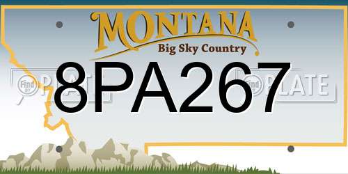 8PA267 Montana License Plate