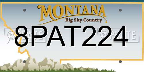 8PAT224 Montana License Plate