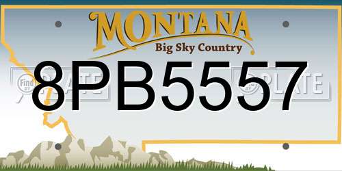8PB5557 Montana License Plate