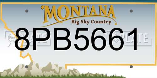8PB5661 Montana License Plate