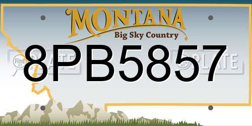 8PB5857 Montana License Plate