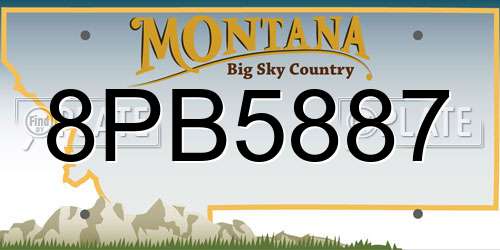 8PB5887 Montana License Plate
