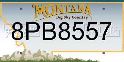 8PB8557 Montana License Plate