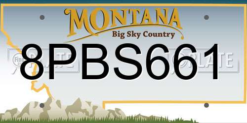 8PBS661 Montana License Plate