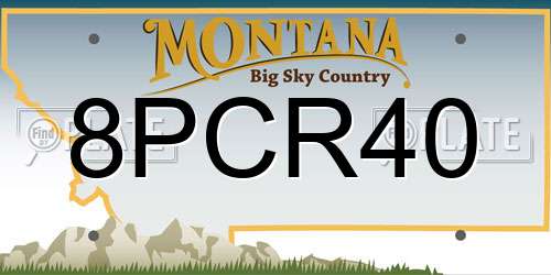 8PCR40 Montana License Plate