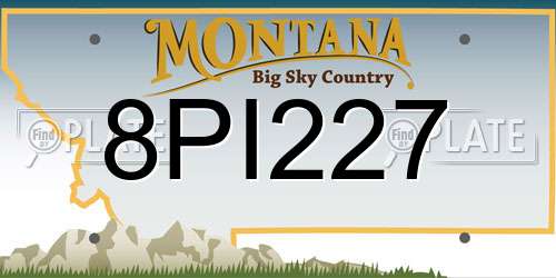 8PI227 Montana License Plate