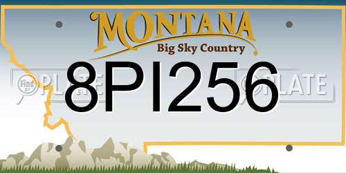 8PI256 Montana License Plate