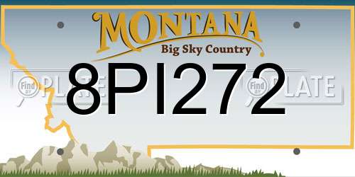 8PI272 Montana License Plate