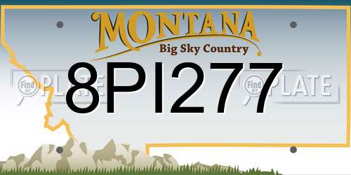8PI277 Montana License Plate