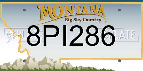 8PI286 Montana License Plate