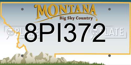 8PI372 Montana License Plate