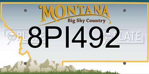 8PI492 Montana License Plate
