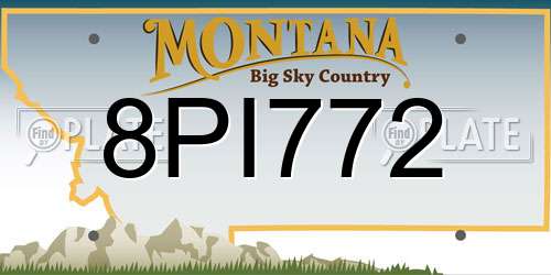 8PI772 Montana License Plate