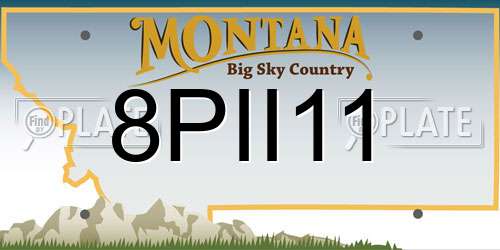 8PII11 Montana License Plate